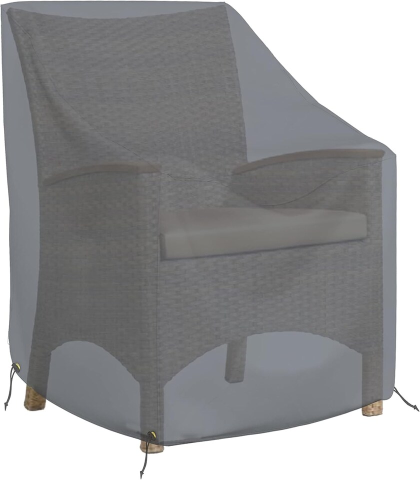 image 1 of Covers&All Outdoor Chair Covers, 12 Oz Waterproof & UV-Resistant Cover Max Fabric, Suitable for Indoors / Outdoors, 34 in H x 33 in D x 31 in W, Grey