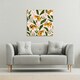image 2 of cute tigers and tropical leaves and flowers (Canvas Print) 77 x 77 x 4cm