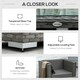 image 6 of Outsunny 6pc Garden Furniture Set Rattan Sofa Outdoor Wicker Table Ottoman Stool