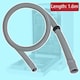 image 3 of SPARES2GO Universal Straight Drain Hose Pipe for Dishwasher Washing Machine (21mm)