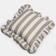 image 6 of OHS 2 Pack Stripe Frill Edge Soft Plush Cosy Cushion Covers Green | Sage
