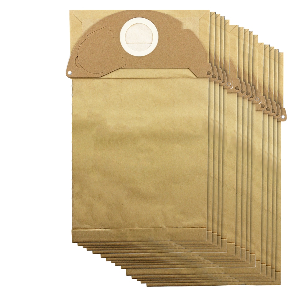 image 1 of SPARES2GO Dust Bags x 5 + Filter Set compatible with KARCHER WD2 IPX4 MV2 Wet & Dry Vacuum