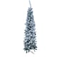 image 6 of 5.5ft (1.7m) Premier Snow Flocked Spruce Pine Slim Christmas Tree in Green