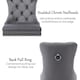 image 7 of Romsey Set of 4 Modern Velvet Dining Chairs with Solid Oak Legs
