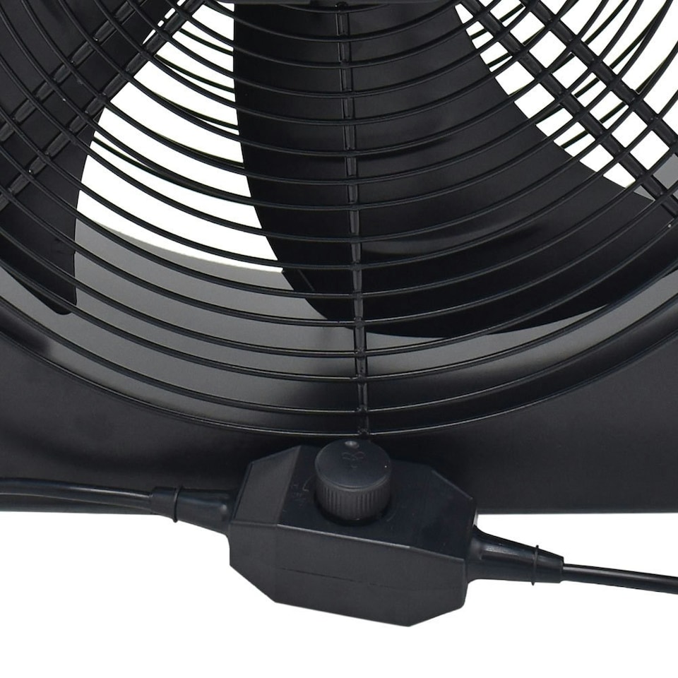 image 1 of Living and Home Ventilation Wall-Mounted Exhaust Axial Fan, 8-inch, Black