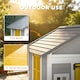 image 5 of Outsunny Wooden Playhouse with Doors, Windows, Plant Pots for Kids - Grey