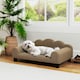 image 2 of Dog Sofa Bed, Cat Sofa with Backrest, Armrest, for Small Dogs, Grey Brown | One Size