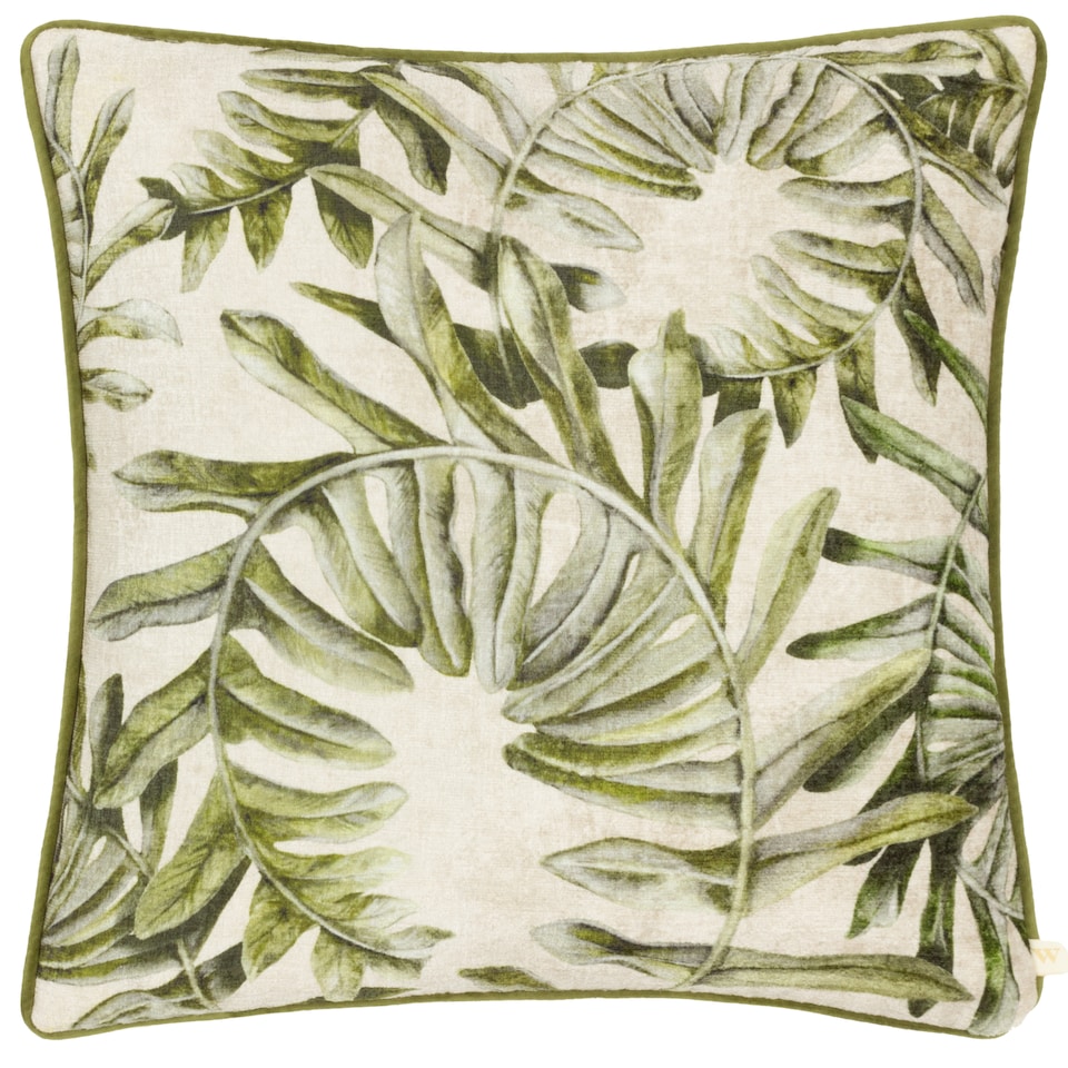 image 1 of Wylder Kielder Forest Sherwood Printed Velvet Cushion, , 43 x 43cm