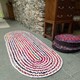 image 2 of CARNIVAL Oval White Cotton Rug with Multi Colour Fabric (CARNIVAL60X180V) Multi