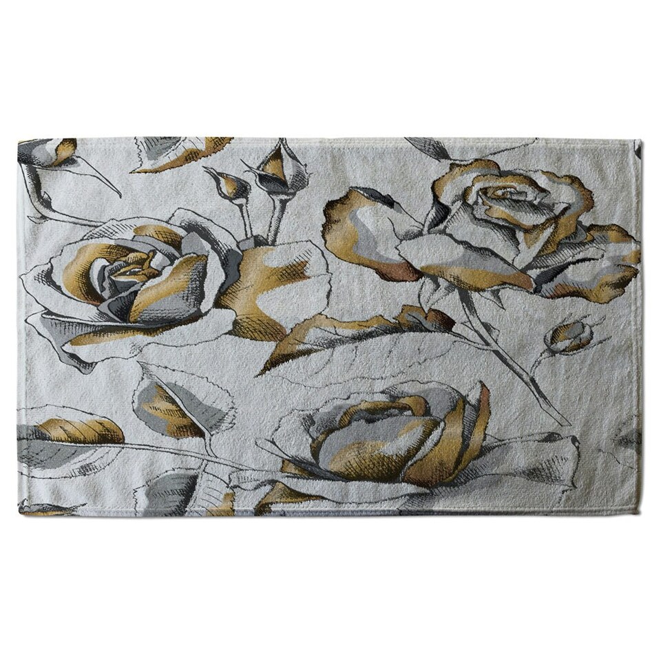 image 1 of Golden Roses (Kitchen Towel)