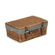 image 2 of 35cm Light Steamed Wicker Picnic Basket with Lining Grey | Grey | One Size