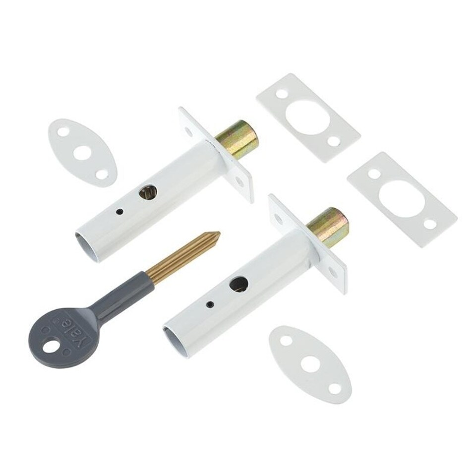 Yale Locks Pm444 Door Security Bolt - Multi Colour - White Finish Visi of 2 | Multi