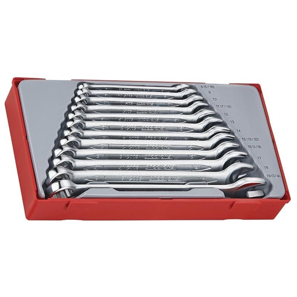 Teng Tt1236 Metric Combination Spanner Set, 12 Piece - Multi Colour - One Size | Multi | One Size