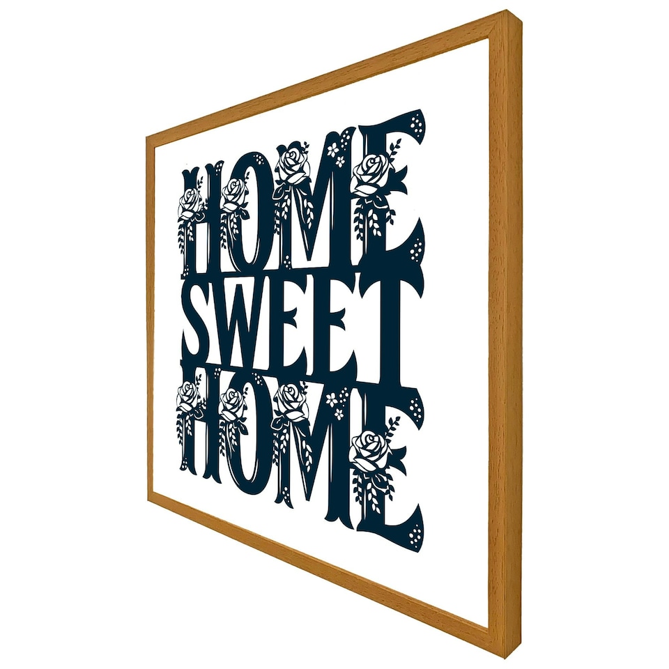 image 1 of Home sweet home type (Picutre Frame) White | XL
