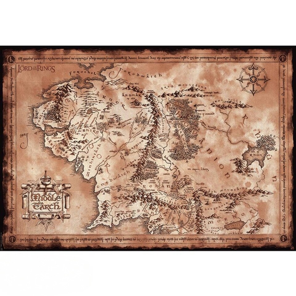 image 1 of The Lord of The Rings One Map 61 x 91.5cm Maxi Poster