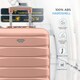 image 4 of 55x40x20cm Ryanair (Priority) TUI, Carry on Cabin Suitcase Hard Shell Approved for 60+ Airlines Pink | Rose | Cabin Bag