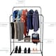 image 6 of House of Home Double Clothes Rail with Shoe Rack Heavy Duty Metal Garment Hanger Hat Bag Hooks