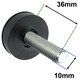 image 3 of SPARES2GO Universal Washing Machine Adjustable Screw in Foot (Pack of 2, 10mm Thread)