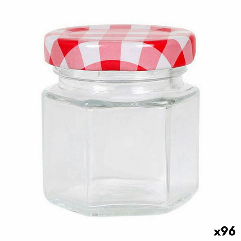 image 1 of Transparent Glass Jar Mediterraneo Glass 45 ml (96 Units) N/A