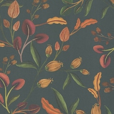 Sample of Meadow Muse Wallpaper in Charcoal N/A