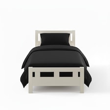 Flannelette Cotton Cot Bed Duvet Cover Set Brushed Warm Bedding Set | Black | Toddler