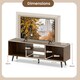 image 2 of COSTWAY 120cm Entertainment Center TV Stand for 55 Inches Brown Brown