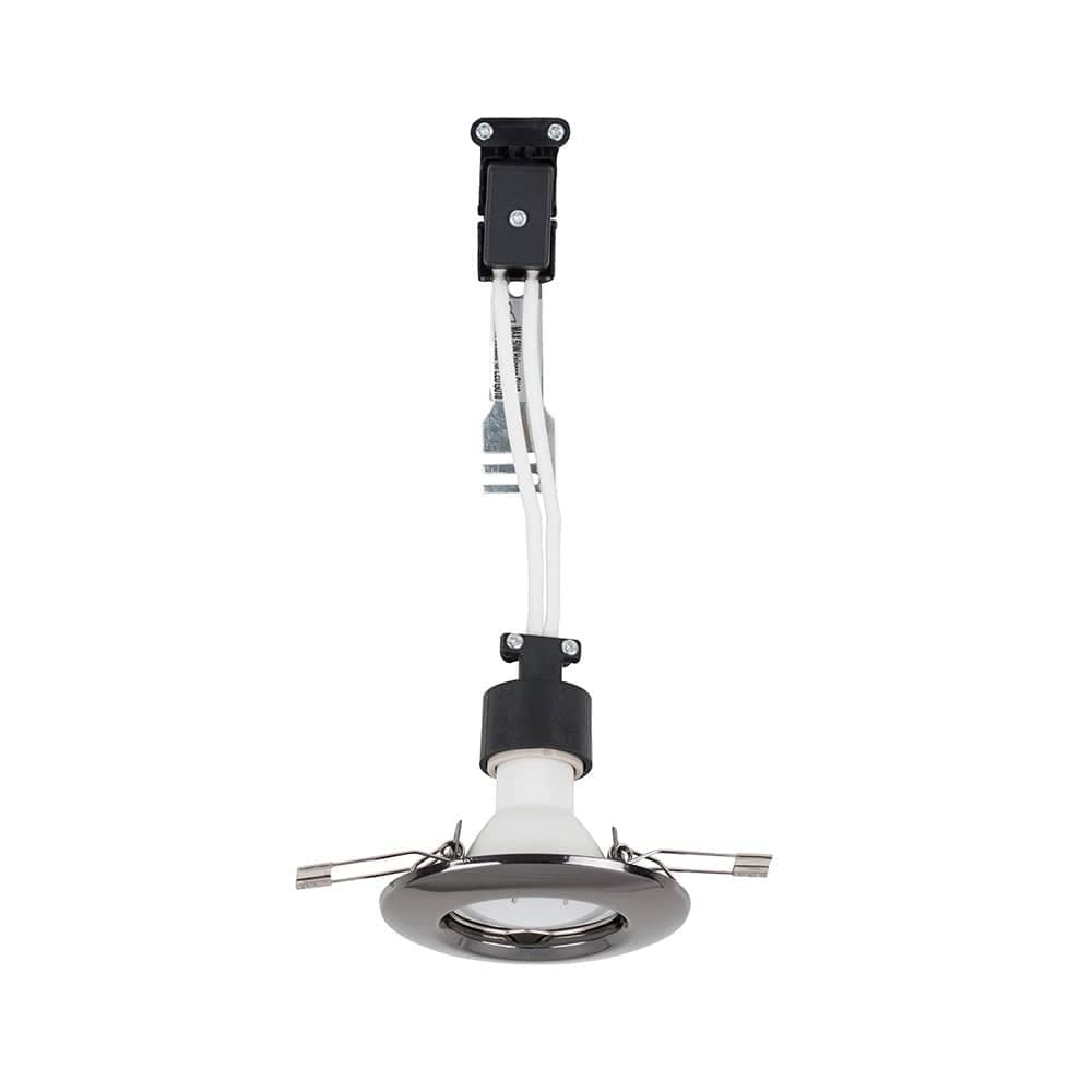 ValueLights Downlight Fixed Ceiling Light Fitting 6 Pack With Warm White Bulbs in Black