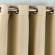 image 2 of Woven Thermal Blackout Eyelet Curtains Beige 228cm x 228cm
