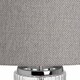 image 3 of Roma Table Lamp - Glass/Metal - L40 x W40 x H81 cm - Grey/Silver Silver