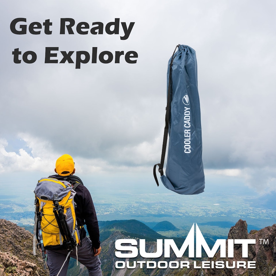 image 1 of vfm-estore Summit Folding Cooler Bag on Stand - Indigo Blue