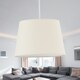 image 3 of Natural Cotton 23cm Tapered Cylinder Pendant or Lamp Shade Brown
