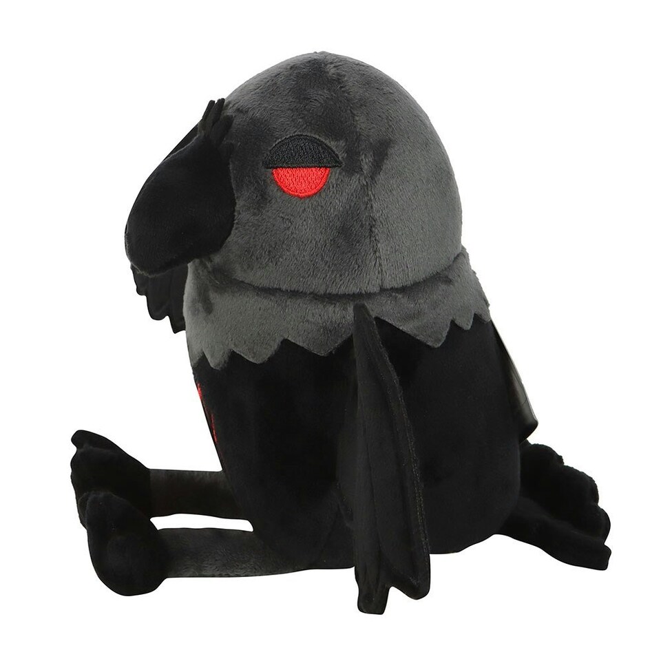 image 1 of Something Different Raven Plush Toy - Grey/Black/Red - One Size