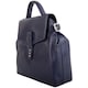 image 3 of Premium Soft Genuine Leather Cross Body Shoulder Bag, Detachable Strap Blue | Navy