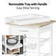 image 5 of HOMCOM Mobile Rolling Kitchen Island Trolley for Home Metal Baskets Tray Shelves