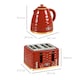 image 7 of HOMCOM Kettle and Toaster Set 1.7L Rapid Boil Kettle & 4 Slice Toaster Red