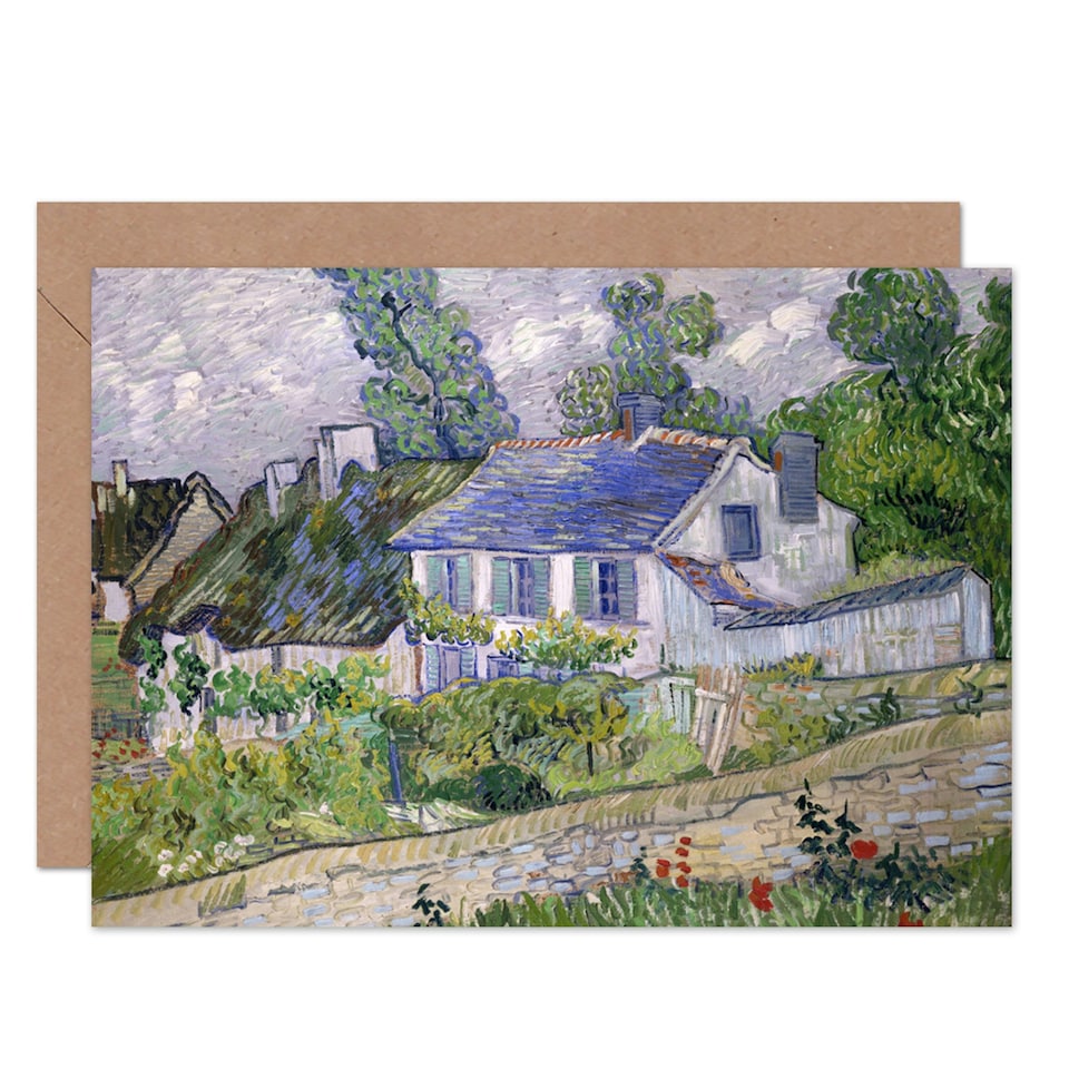 image 1 of Vincent Van Gogh Houses At Auvers Blank Art Card