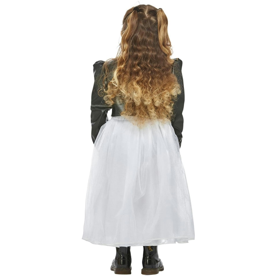 image 1 of Bride of Chucky Girls Tiffany Costume - White/Black - 3-4 Years