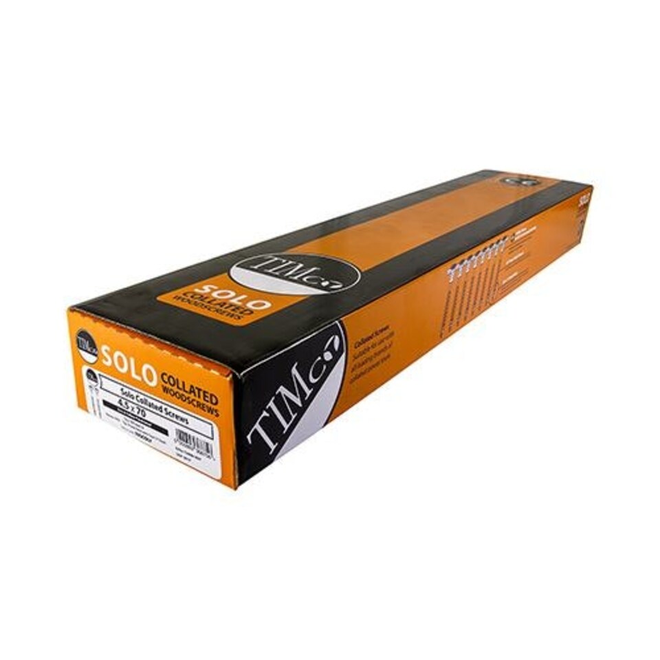 image 1 of Timco - Solo Collated Chipboard & Woodscrews - PH - Double Countersunk - Yellow (Size 4.2 x 50 - 1000 Pieces)