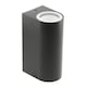 image 10 of CGC EILEEN Black Curved Double GU10 Outdoor Wall Light | Black | Black