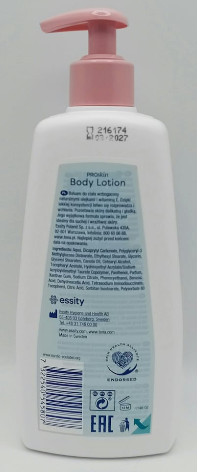 image 1 of TENA Proskin Body Lotion 500ml Bottle - REF:1146