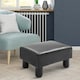 image 2 of HOMCOM Ottoman Footrest Seat Chair Footstool Small PU Leather Home Office Black