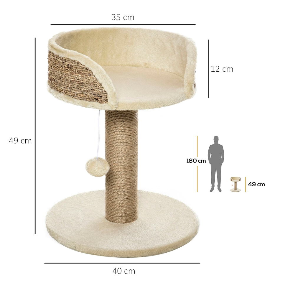 image 1 of PawHut Cat Tree Tower Activity Center Climbing Stand , Scratching Post