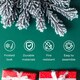 image 3 of Neo 7FT Half Xmas Snow Flocked Christmas Tree Slim Space Saving Corner Foldable Metal Stand | Green | Dark Green