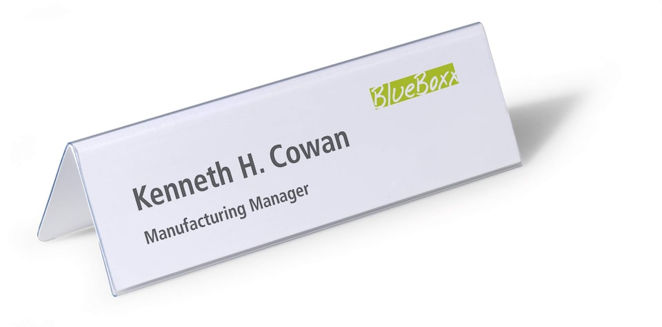 image 1 of Durable Clear Plastic Table Place Name Holders and Inserts | 25 Pack | 61x210mm