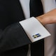 image 2 of Flag of Sweden Cufflinks - Onyx Art CK150