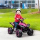 image 2 of HOMCOM 12V Electric Quad Bikes for Kids Ride On Car ATV Toy for 3-5 Years Pink