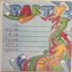 image 3 of Pack of 20 Quality Blue Retro Party Invitations with Envelopes by Carlton Cards