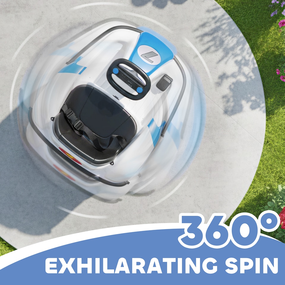 image 1 of AIYAPLAY Kids Bumper Car, Electric Ride-on, 6V 360-Degree Spin Waltzer Car with Dual Motors, Music and Horn for Kids Ages 3-8 Years | Blue