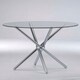 image 1 of Casa Dining Table Glass Top - Metal/Glass - L90 x W90 x H74.5 cm - Clear Clear
