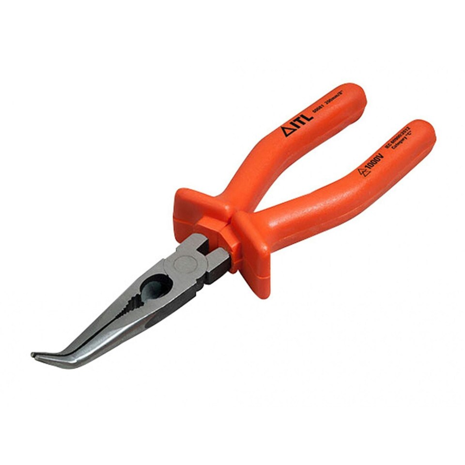 Itl Insulated Insulated Bent Nose Pliers 200mm (8in) - Multi Colour - One Size